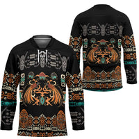 Black Batik Papua-inspired Pattern Hockey Jersey - Polynesian Pride