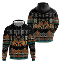 Black Batik Papua-inspired Pattern Hoodie - Polynesian Pride
