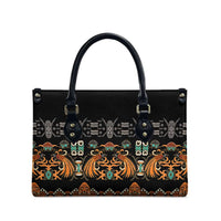 Black Batik Papua-inspired Pattern Leather Bag - Polynesian Pride