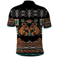 Black Batik Papua-inspired Pattern Polo Shirt LT9 - Polynesian Pride