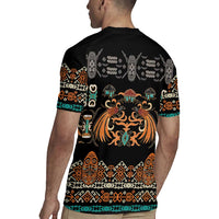 Black Batik Papua-inspired Pattern Rugby Jersey - Polynesian Pride