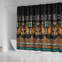 Black Batik Papua-inspired Pattern Shower Curtain LT9 - Polynesian Pride