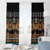 Black Batik Papua-inspired Pattern Window Curtain - Polynesian Pride