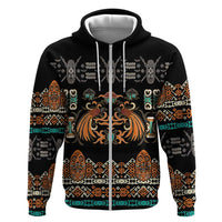 Black Batik Papua-inspired Pattern Zip Hoodie - Polynesian Pride