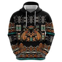 Black Batik Papua-inspired Pattern Zip Hoodie - Polynesian Pride