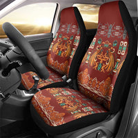 Oxblood Batik Papua-inspired Pattern Car Seat Cover - Polynesian Pride