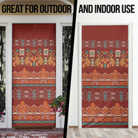 Oxblood Batik Papua-inspired Pattern Door Cover - Polynesian Pride