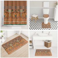 Terracotta Batik Papua-inspired Pattern Bathroom Set LT9 - Polynesian Pride