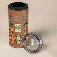 Terracotta Batik Papua-inspired Pattern 4 in 1 Can Cooler Tumbler - Polynesian Pride