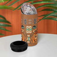 Terracotta Batik Papua-inspired Pattern 4 in 1 Can Cooler Tumbler - Polynesian Pride