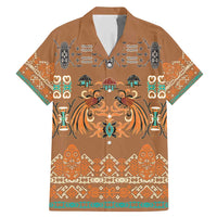 Terracotta Batik Papua-inspired Pattern Family Matching Mermaid Dress and Hawaiian Shirt - Polynesian Pride