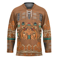 Terracotta Batik Papua-inspired Pattern Hockey Jersey - Polynesian Pride