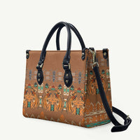 Terracotta Batik Papua-inspired Pattern Leather Bag - Polynesian Pride