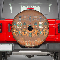 Terracotta Batik Papua-inspired Pattern Spare Tire Cover - Polynesian Pride