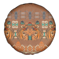 Terracotta Batik Papua-inspired Pattern Spare Tire Cover - Polynesian Pride