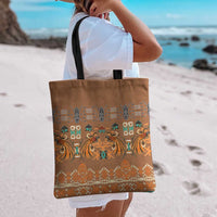 Terracotta Batik Papua-inspired Pattern Tote Bag - Polynesian Pride