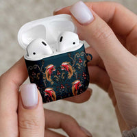 Dark Cyan Blue Bird of Batik Papua AirPods Case Exotic Natural Wealth of Papua - Polynesian Pride