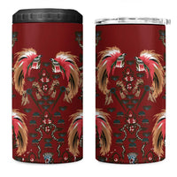 Oxblood Bird of Batik Papua 4 in 1 Can Cooler Tumbler Exotic Natural Wealth of Papua - Polynesian Pride