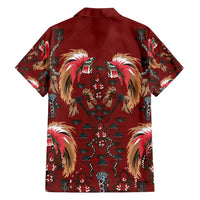 Oxblood Bird of Batik Papua Family Matching Puletasi and Hawaiian Shirt Exotic Natural Wealth of Papua - Polynesian Pride