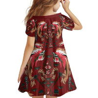 Oxblood Bird of Batik Papua Family Matching Summer Maxi Dress and Hawaiian Shirt Exotic Natural Wealth of Papua - Polynesian Pride