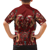 Oxblood Bird of Batik Papua Hawaiian Shirt Exotic Natural Wealth of Papua - Polynesian Pride