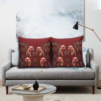 Oxblood Bird of Batik Papua Pillow Cover Exotic Natural Wealth of Papua - Polynesian Pride