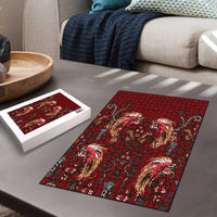 Oxblood Bird of Batik Papua Puzzle Exotic Natural Wealth of Papua - Polynesian Pride