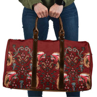 Oxblood Bird of Batik Papua Travel Bag Exotic Natural Wealth of Papua - Polynesian Pride