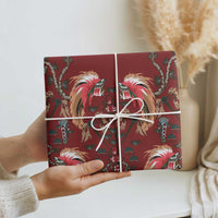 Oxblood Bird of Batik Papua Wrapping Paper Exotic Natural Wealth of Papua - Polynesian Pride