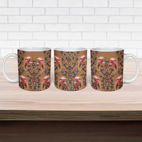 Terracotta Bird of Batik Papua Ceramic Mug Exotic Natural Wealth of Papua - Polynesian Pride