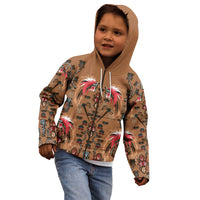 Terracotta Bird of Batik Papua Kid Hoodie Exotic Natural Wealth of Papua - Polynesian Pride