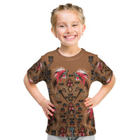 Terracotta Bird of Batik Papua Kid T Shirt Exotic Natural Wealth of Papua - Polynesian Pride