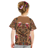 Terracotta Bird of Batik Papua Kid T Shirt Exotic Natural Wealth of Papua - Polynesian Pride