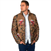 Terracotta Bird of Batik Papua Padded Jacket Exotic Natural Wealth of Papua - Polynesian Pride