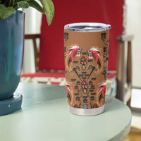 Terracotta Bird of Batik Papua Tumbler Cup Exotic Natural Wealth of Papua - Polynesian Pride