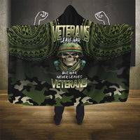 Veterans Day Hooded Blanket War Never Leaves A Veteran Proud Military LT9 - Polynesian Pride