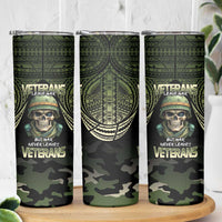 Veterans Day Skinny Tumbler War Never Leaves A Veteran Proud Military
