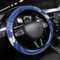 Marshall Islands Manit Day Steering Wheel Cover Plumeria and Polynesian Tribal