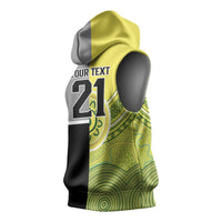 Custom Cricket AUNZ Spirit Sleeveless Hoodie Aussie New Zealand Retro Edition - Polynesian Pride