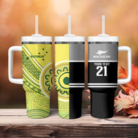 Custom Cricket AUNZ Spirit Tumbler With Handle Aussie New Zealand Retro Edition - Polynesian Pride