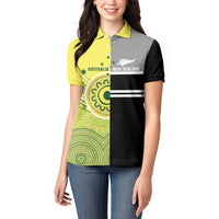Custom Cricket AUNZ Spirit Women Polo Shirt Aussie New Zealand Retro Edition - Polynesian Pride