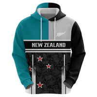 Custom NZ Cricket Pride Hoodie Silver Fern Fan Supporter Apparel - Polynesian Pride