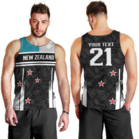 Custom NZ Cricket Pride Men Tank Top Silver Fern Fan Supporter Apparel - Polynesian Pride