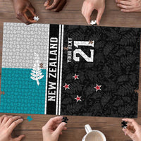 Custom NZ Cricket Pride Puzzle Silver Fern Fan Supporter Apparel - Polynesian Pride