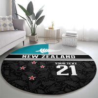 Custom NZ Cricket Pride Round Carpet Silver Fern Fan Supporter Apparel - Polynesian Pride
