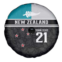 Custom NZ Cricket Pride Spare Tire Cover Silver Fern Fan Supporter Apparel - Polynesian Pride
