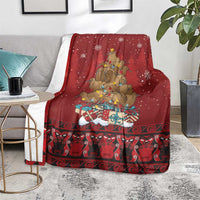 Funny Kiwi Bird Xmas Tree Blanket New Zealand Tribal Christmas Spirit - Polynesian Pride