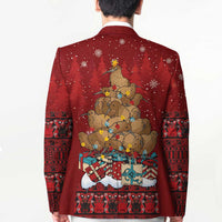Funny Kiwi Bird Xmas Tree Blazer New Zealand Tribal Christmas Spirit - Polynesian Pride