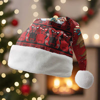 Funny Kiwi Bird Xmas Tree Christmas Santa Hat New Zealand Tribal Christmas Spirit - Polynesian Pride