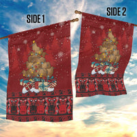 Funny Kiwi Bird Xmas Tree Garden Flag New Zealand Tribal Christmas Spirit - Polynesian Pride